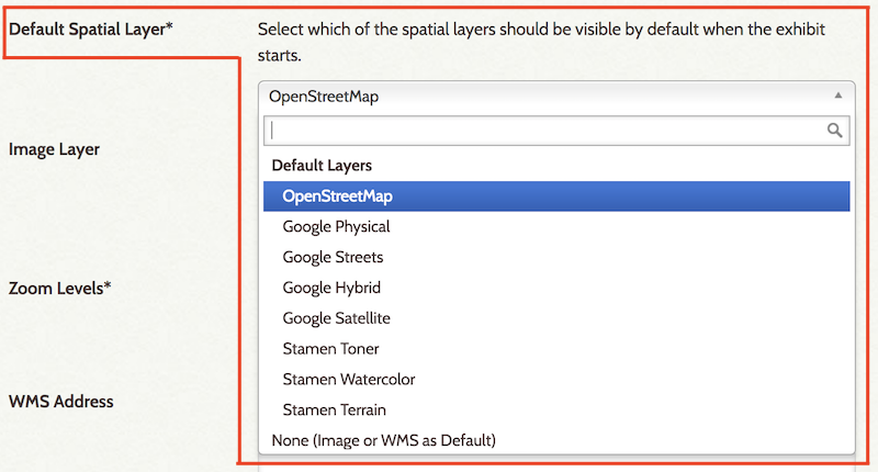 Screenshot of selecting Default Spatial Layer