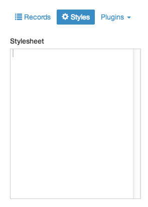 Screenshot of Stylesheets
