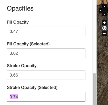Screenshot of Stroke Opacity Value (Selected)